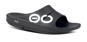 Oofos OOahh Sport Slide Sandal Sandalen Heren Wit Zwart | 761450ZCD