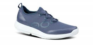 Oofos OOmg Sport LS Low Shoe Schoenen Dames Wit Blauw | 973804OGT